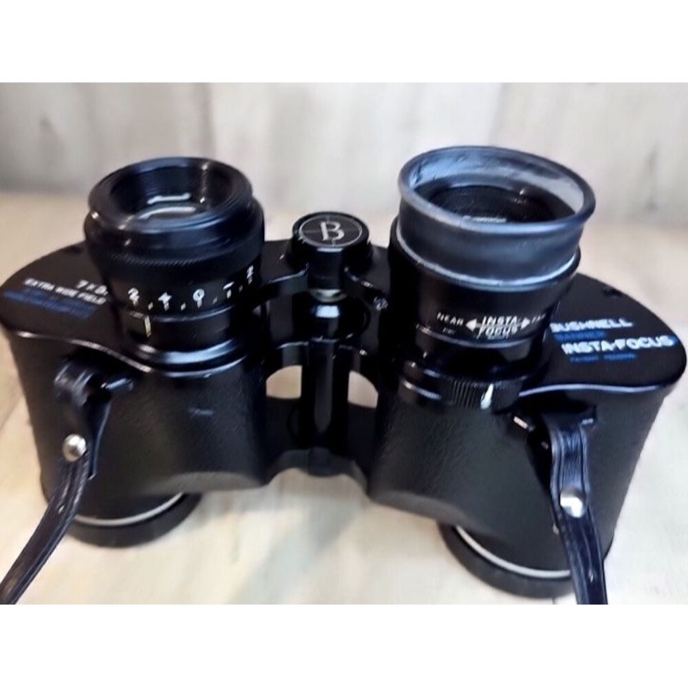 Vintage Bushnell Insta-Focus 7x35 Binoculars Japan Case Manual Parts Read